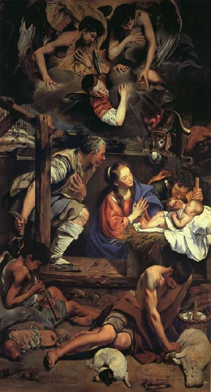Maino, Juan Bautista del Adoration of the Shepherds Norge oil painting art